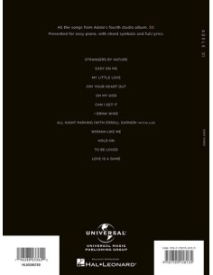 ADELE-30 pour piano facile 2