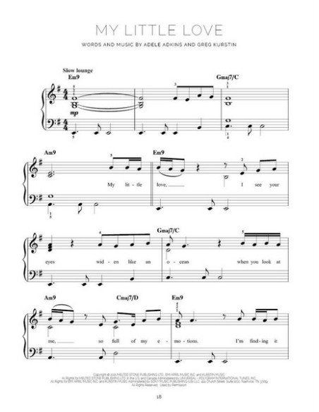 ADELE-30 per pianoforte facile