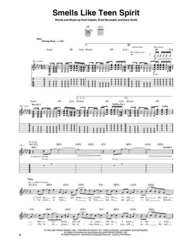 NIRVANA-Nevermind per tablatura per chitarra