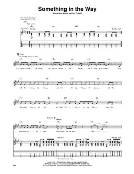 NIRVANA-Nevermind per tablatura per chitarra