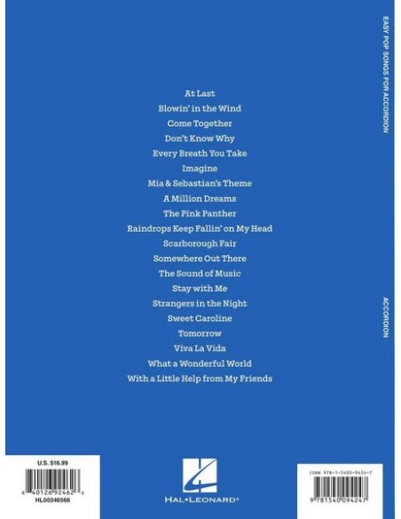 VARIOS-Easy Pop Songs per fisarmonica