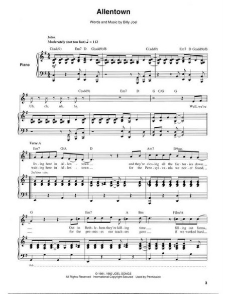 JOEL Billy-Keyboard Book for Keyboard