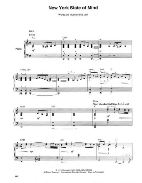 JOEL Billy-Keyboard Book for Keyboard