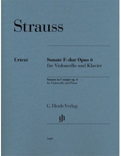 STRAUSS R.-Sonate en fa majeur op.6 pour violoncelle et piano (Urtext)
