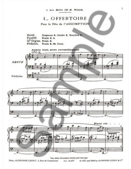 BOURDON E.-Pezzi (10) per Organo