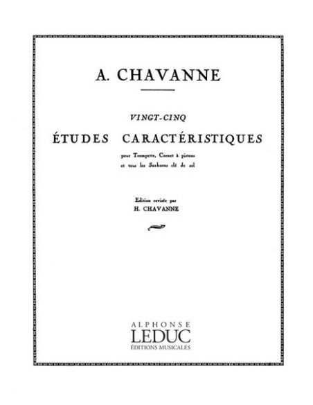 CHAVANNE A.-Characteristic Studies (25) for Trumpet