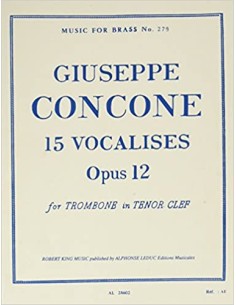 CONCONE & CRAMER-Vocalises (15) Op.22 for Trombone