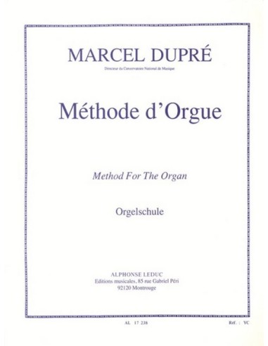 DUPRE M.-Methode de Orgue per organo