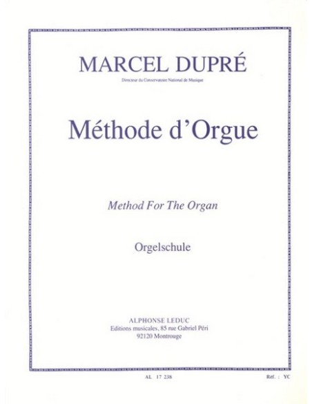 DUPRE M.-Methode de Orgue per organo