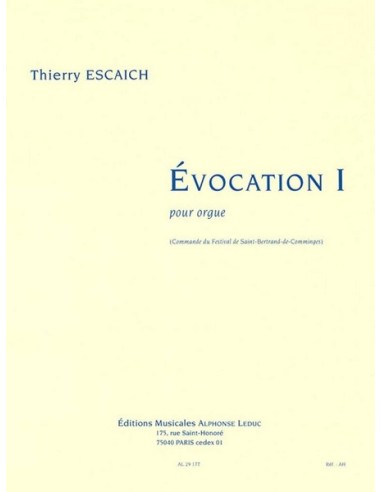 ESCAICH T.-Evocation I pour orgue