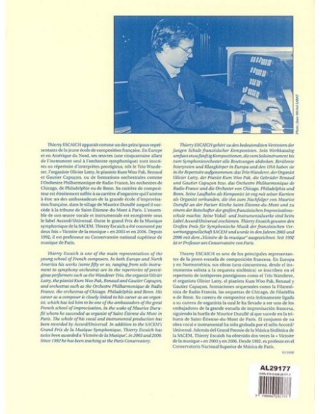 ESCAICH T.-Evocation I pour orgue