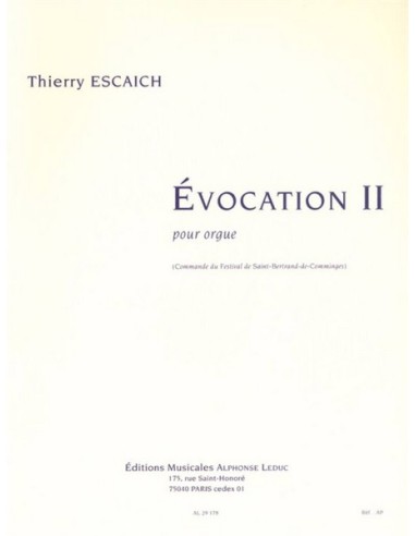 ESCAICH T.-Evocation II pour orgue