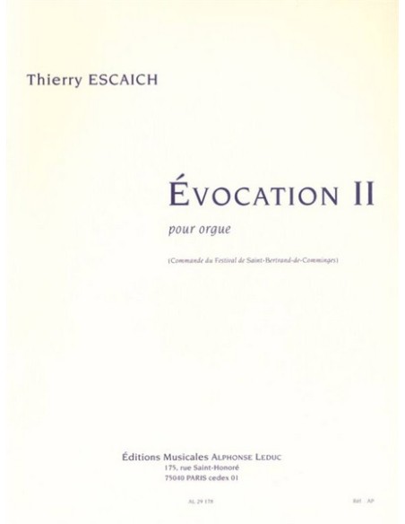 ESCAICH T.-Evocation II pour orgue
