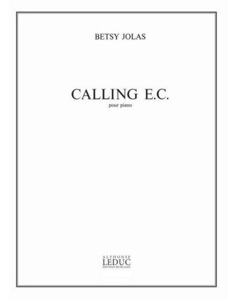JOLAS B.-Calling E.C. pour piano