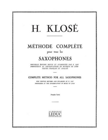 KLOSE H.E.-Methode Complete Vol.1 für Saxophon