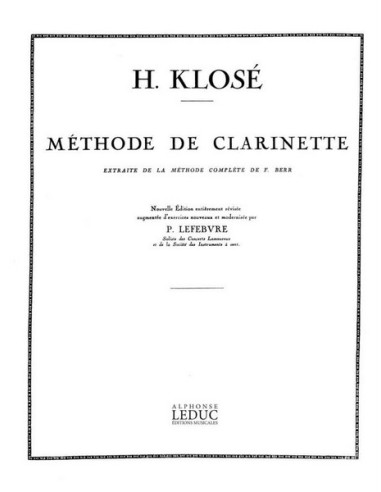 KLOSE H.E.-Methode Extractite de la Methode de Beer per Clarinetto