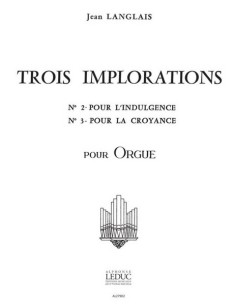 LANGLAIS J.-Implorations Vol.2: nº 2 e 3 per Organo