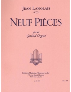 LANGLAIS J.-Pieces (9) pour orgue