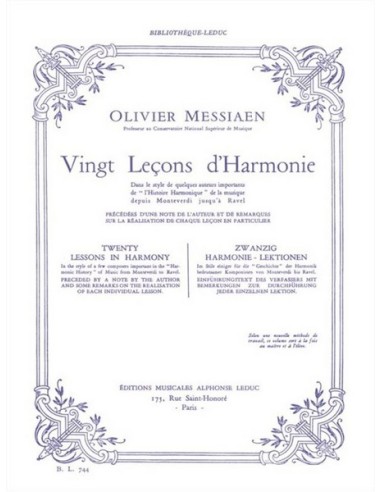 MESSIAEN O.-Lecons d'Harmonie (20)
