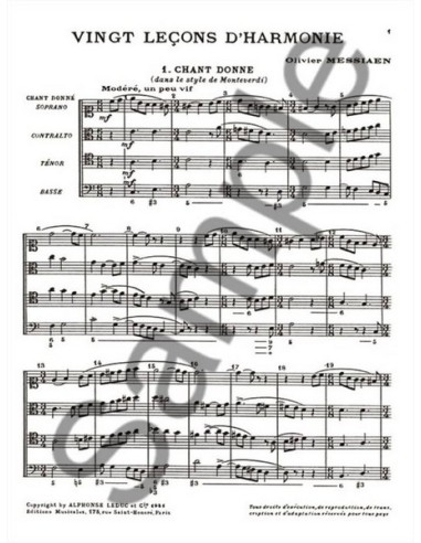 MESSIAEN O.-Lecons d'Harmonie (20)