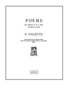 VILLETTE P.-Poema per clarinetto e pianoforte
