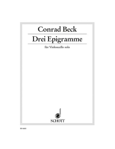 BECK C.-Epigrammes (3) pour violoncelle