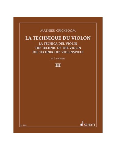 CRICKBOOM M.-La Technique du Violon 3ème