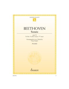 BEETHOVEN L.V.-Sonata Op. 78 en Fa Sost. Mayor para Piano (Hoepfel)