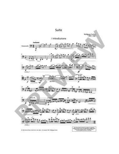 FORTNER W.-Suite (1932) for Cello