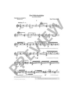 HENZE H.W.-Marchenbilder (3) de la Opera "Pollicino" para Guitarra 2
