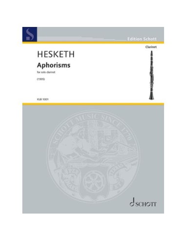 HESKETH K.-Aphorism (1995) pour clarinette