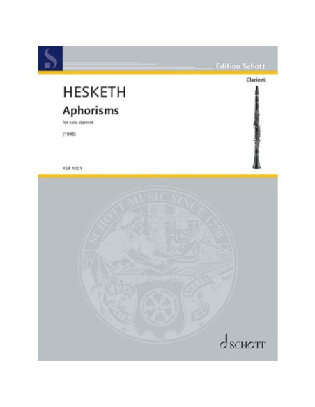HESKETH K.-Aphorism (1995) pour clarinette