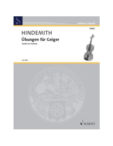HINDEMITH P.-Exercices (1926) pour violon