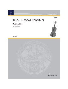 ZIMMERMANN B.A.-Sonate (1951) pour violon