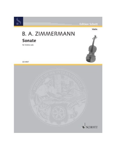 ZIMMERMANN B.A.-Sonate (1951) pour violon
