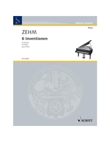 ZEHM F.-Inventions (6) für Klavier