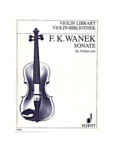 WANEK F.K.-Sonate (1985) pour violon