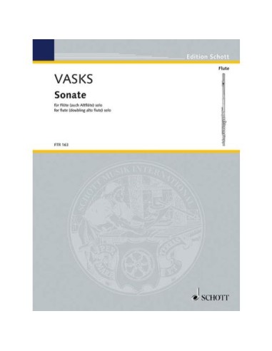 VASKS P.-Sonata (1992) pour flûte alto