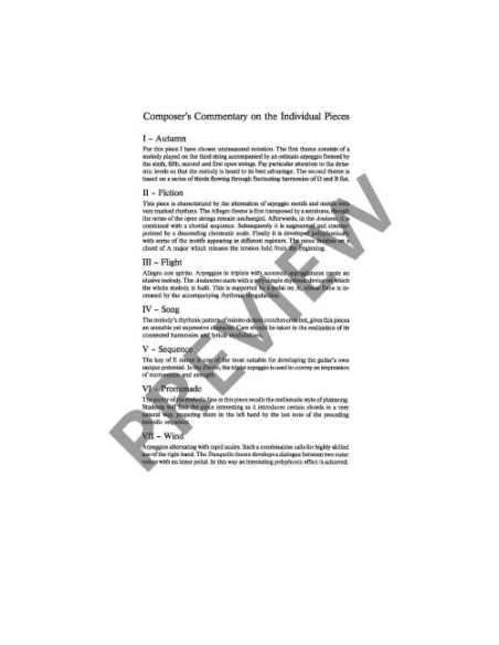 TORRENT J.-Tableaux (10 Pieces) for Guitar