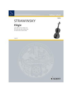 STRAWINSKY I.-Elegie (1944) für Violine oder Viola