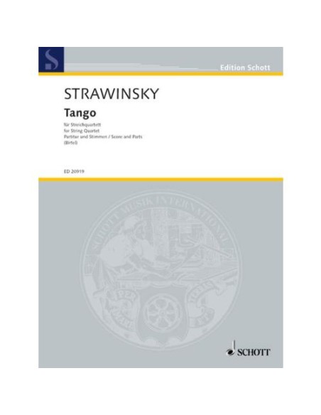 STRAVINSKY I.-Tango for String Quartet (Score/Parts) (Birtel)