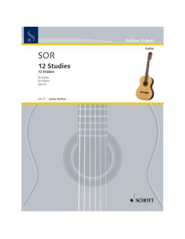 SOR F.-Studi (12) Op. 6 per Chitarra