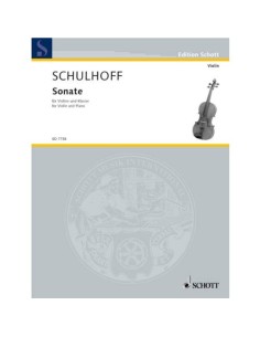 SCHULHOFF E.-Sonata for Violin and Piano