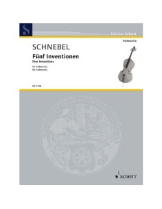 SCHNEBEL D.-Inventions (5) (1987) for Cello