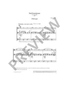 SCHNEBEL D.-Inventions (5) (1987) für Violoncello 2