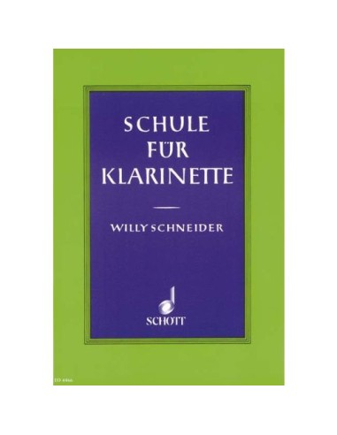 SCHNEIDER W.-School (Méthode) pour clarinette