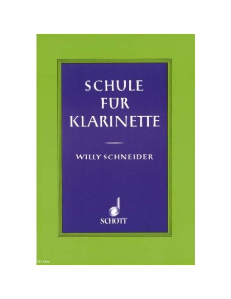SCHNEIDER W.-School (Méthode) pour clarinette