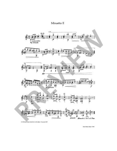 RAMEAU J.P.-Minuetti (2) per Chitarra (Segovia)