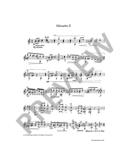 RAMEAU J.P.-Menuette (2) für Gitarre (Segovia)