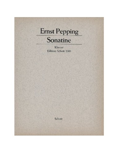 PEPPING E.-Sonatine pour piano